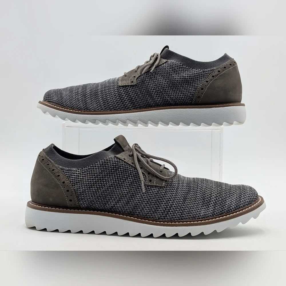 Dockers Feinstein Men Size 11.5 Gray Knit Oxford Smart Series Comfort Foot Bed